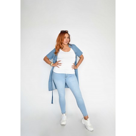 CARDIGAN CHAMBRAY CELESTE