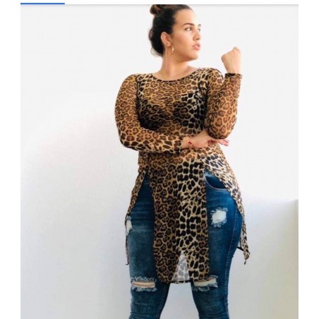 POLIVESTIDO ANIMAL PRINT PECAS AMARILLAS