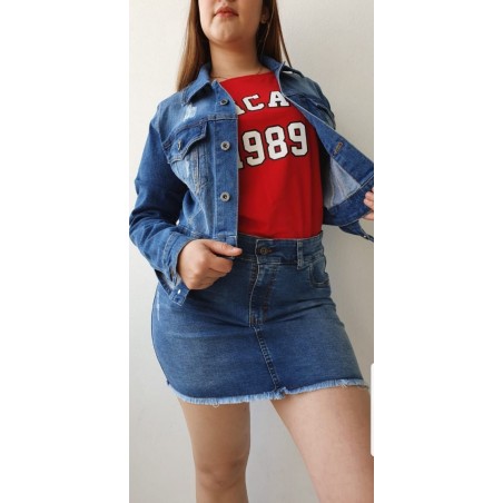 MINI FALDA SARA BLUE