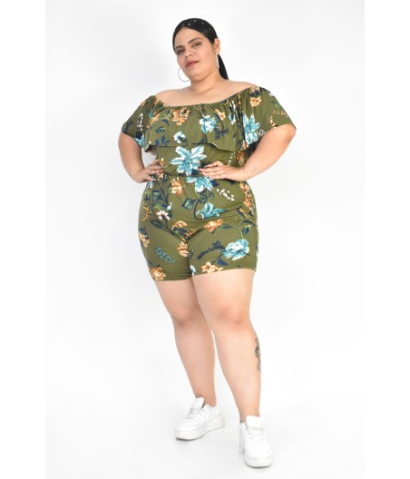 ENTERIZO SHORT DURAZNO VERDE