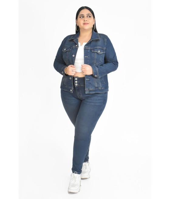 CASACA JEANS RUST GREEN