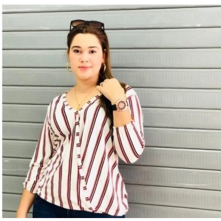 BLUSA SAYLOR BLANCO RAYAS NEGRO ROJO