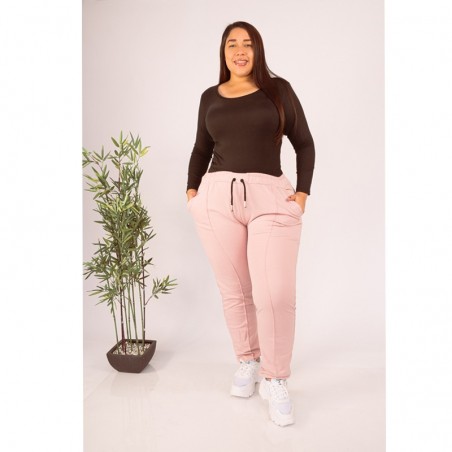 JOGGER BANDE PALO ROSA